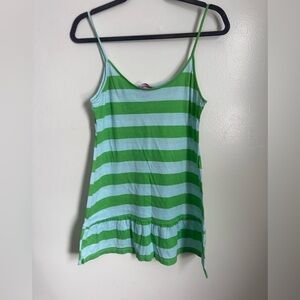 Vintage Victoria’s Secret pink green striped nightie dress M/L